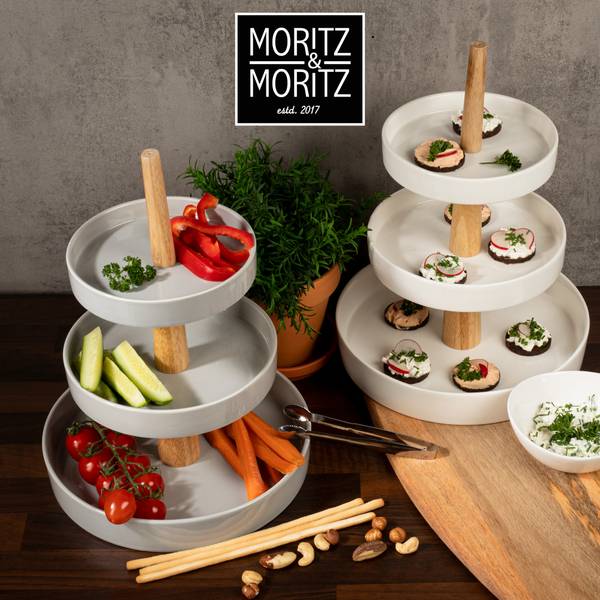 Obst Etagere Porzellan 3 Etagen + Zange kaufen