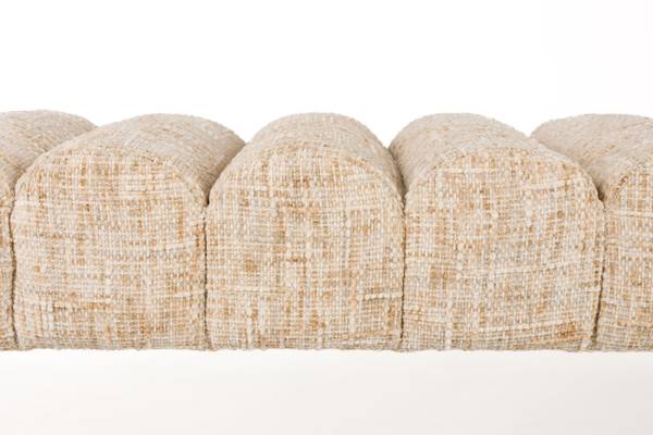 Sitzbank JETHRO Beige - Textil - 160 x 45 x 42 cm