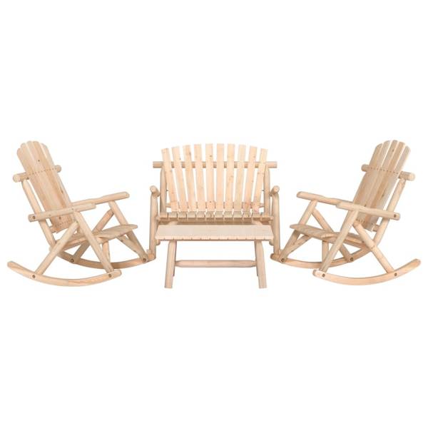 Garten-Lounge-Set 3185525 4-teilig Braun - Massivholz - 96 x 101 x 69 cm