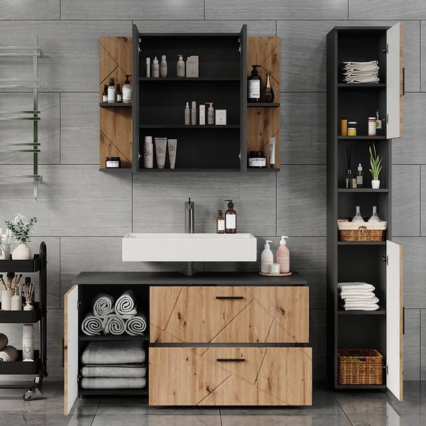 Badmöbel-Set Irma 56352 3er Set 121 x 61 x 41 cm