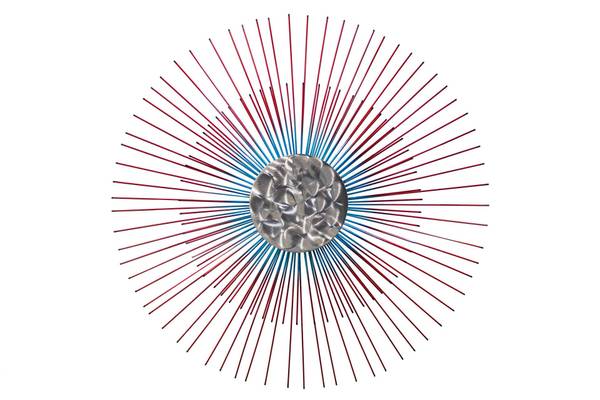 Wanddeko Abstrakt Zam Rot - Metall - 80 x 80 x 6 cm