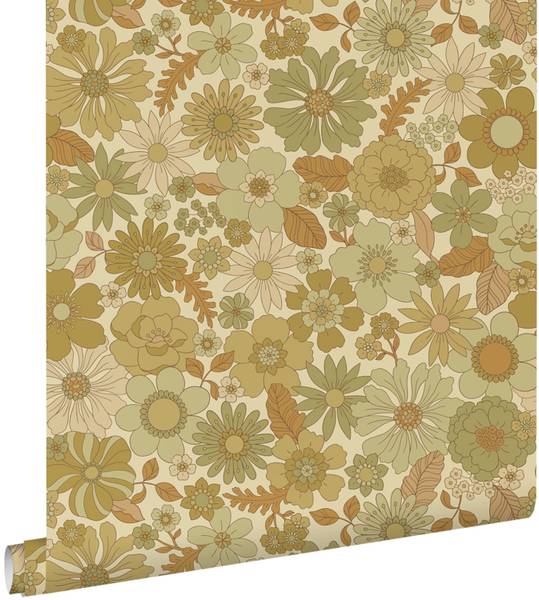 Tapete 130964 Grün - Fleece - 50 x 900 x 50 cm