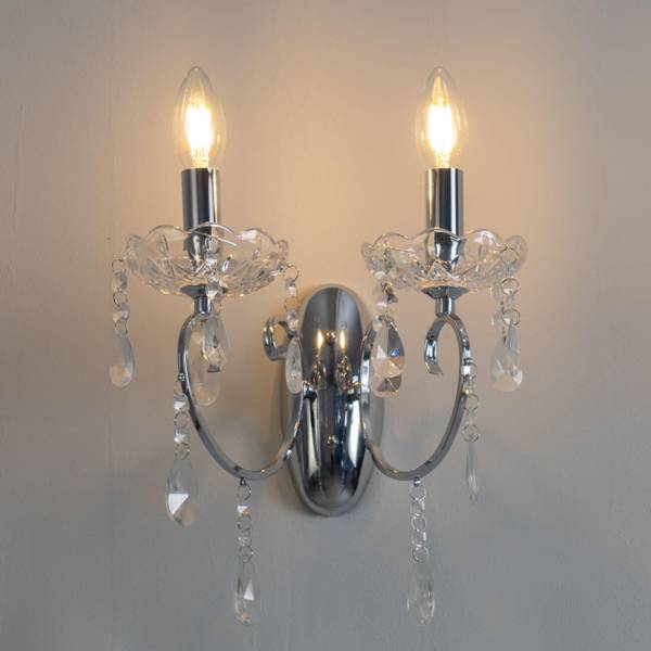 Wandleuchte Pavia Silber