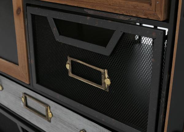 Apothekerskast Q77 den - ijzer - zink - 84 x 85 x 35 cm