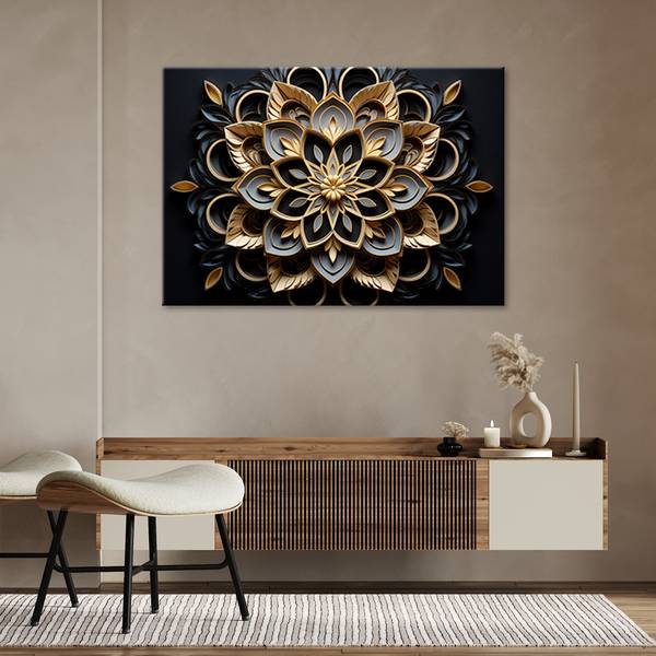 Tableau déco fleurs 3d 100 x 70 cm
