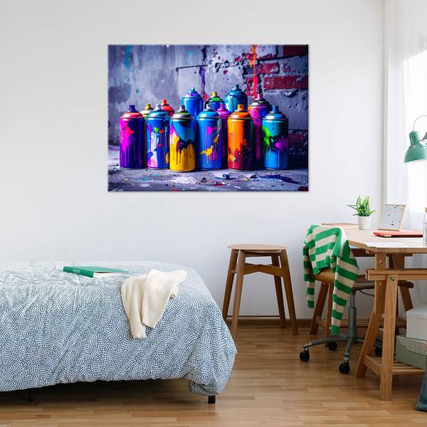 Canvas schilderij Graffiti 60 x 40 cm