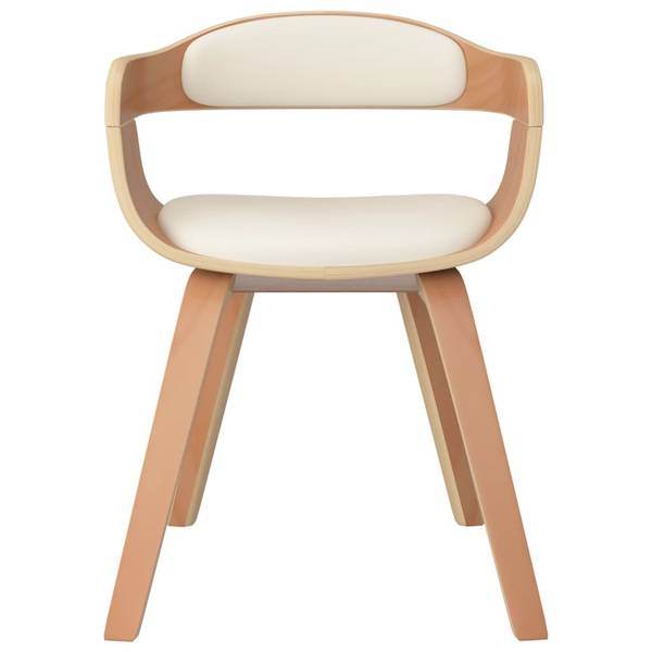 Chaise de salle à manger 3012988-1 Blanc crème - Marron clair