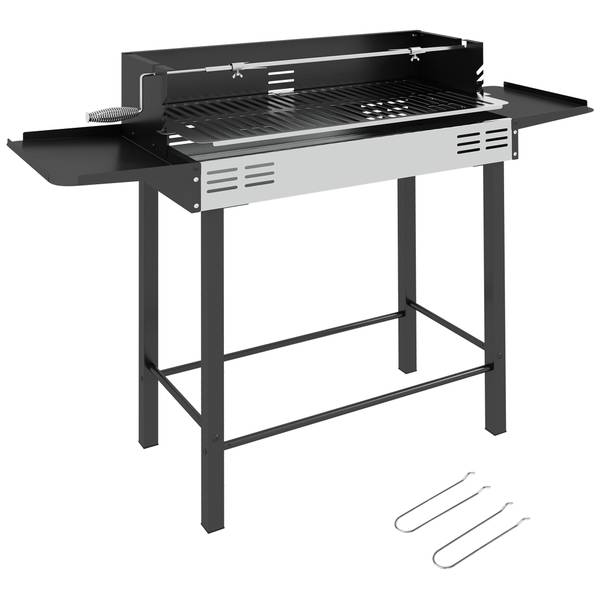 Holzkohlegrill 846-075V00BK Schwarz - Metall - 32 x 90 x 118 cm