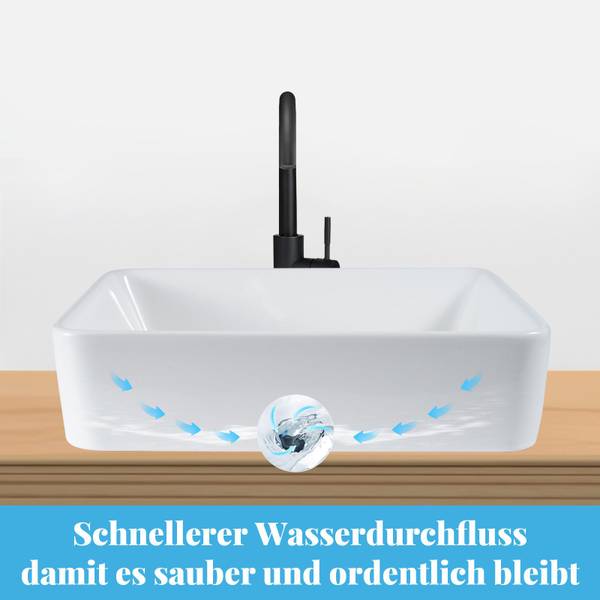 Waschbecken Ebersbach II Weiß - Keramik - 30 x 13 x 40 cm