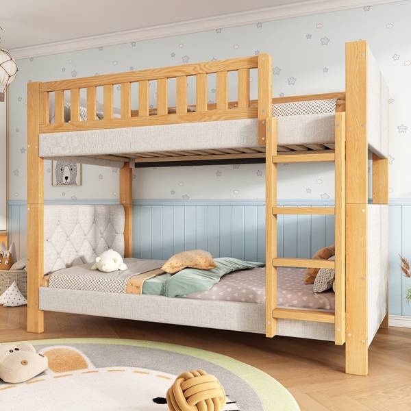 Etagenbett AtticWoody Ⅰ Braun - Holzwerkstoff - 95 x 154 x 209 cm