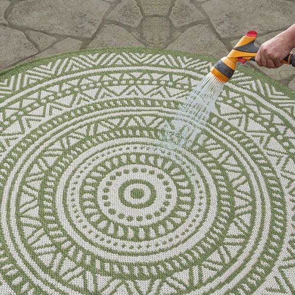 Outdoorteppich Mistra D Grün - 120 x 120 cm