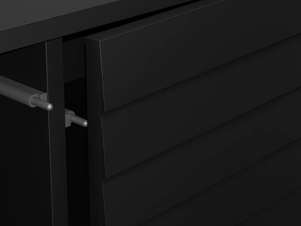 TV-Lowboard Cortina 180 Schwarz