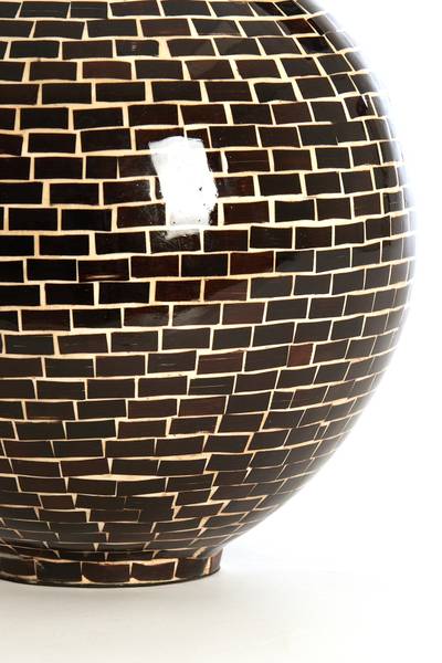 Vase ELORZA Braun - Massivholz - 28 x 35 x 28 cm