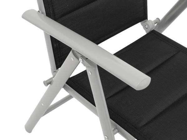 Klappsessel Almeria (2er Set) Grau - Aluminium - PVC - 56 x 106 x 100 cm
