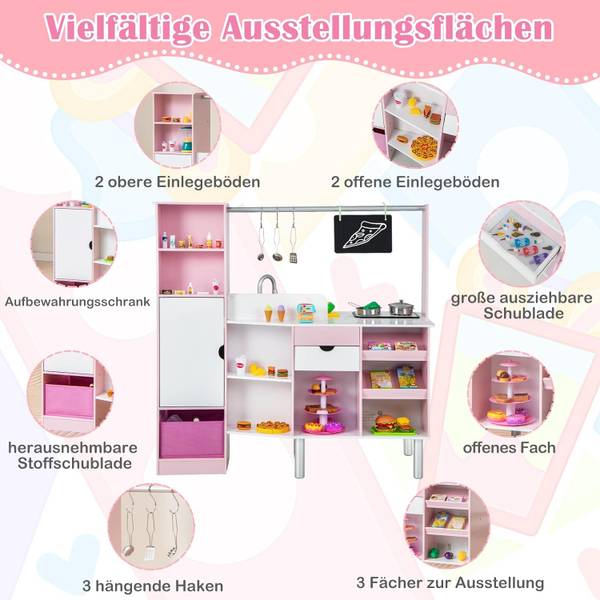 Spielzeugküche FB32386BU Pink - Holzwerkstoff - 40 x 100 x 101 cm
