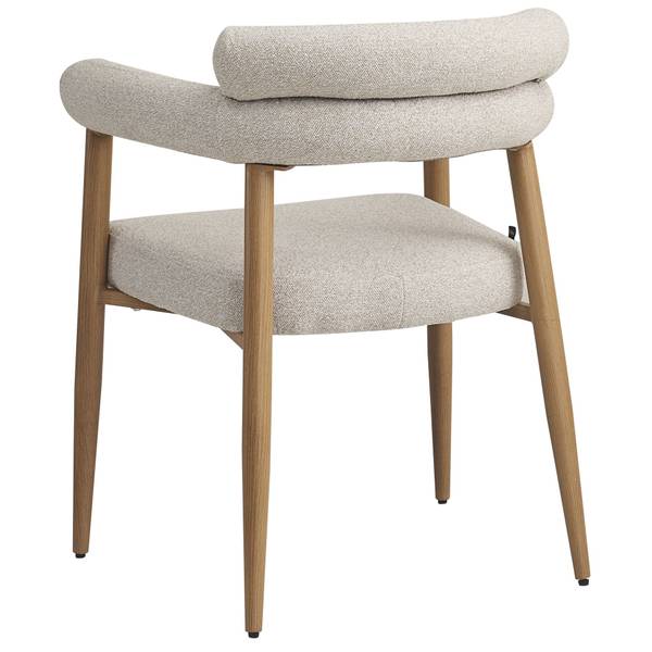 Esszimmerstuhl PRAGESS Beige - Bouclé - Webstoff - 64 x 80 x 60 cm