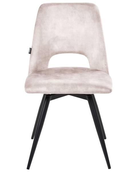 Stuhl HALLETT 2-tlg Beige - Schwarz - Textil - 50 x 83 x 57 cm