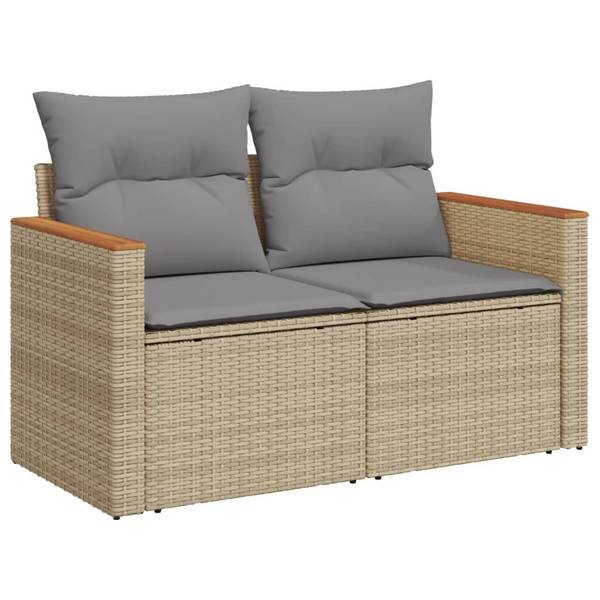 Garten-Lounge-Set 3034872-2 12-teilig Beige - Hellgrau