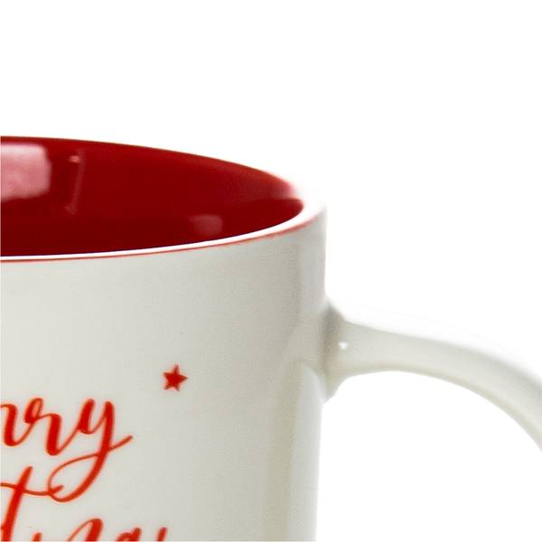 Becher Weihnachtsbecher Weiß - Keramik - 9 x 10 x 9 cm