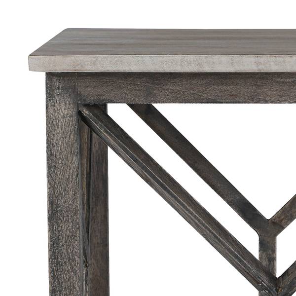 Beistelltisch FLORE-B Grau - Mango - Polycarbonat - 45 x 55 x 45 cm