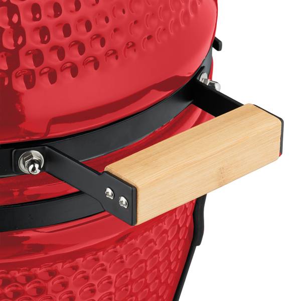 Kamado Grill aus Keramik Schwarz - Rot