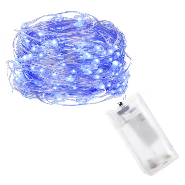 Draht-Lichterkette 200 cm Blau - Kunststoff - 200 x 200 x 200 cm