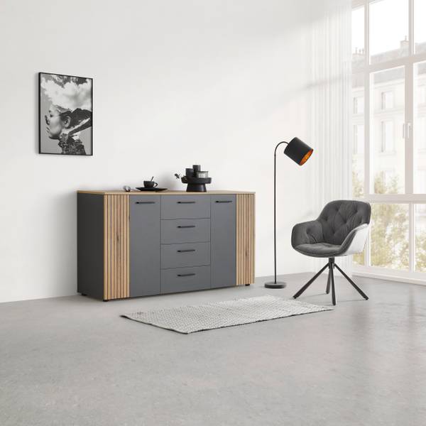 Kommode CADIX Braun - Grau - Holzwerkstoff - 150 x 83 x 42 cm