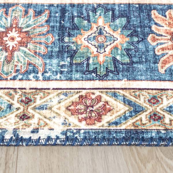 Teppich Azara Yasmin Blau - Textil - 140 x 1 x 200 cm