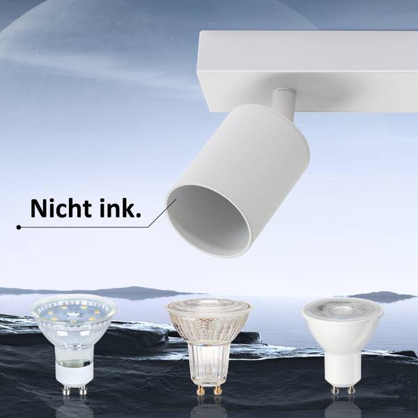 Deckenlampe Moyl Weiß - Metall - 8 x 14 x 6 cm