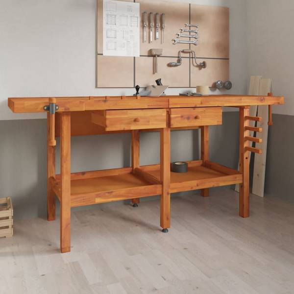 Werkbank 3017475 Braun - Akazie - 62 x 83 x 192 cm