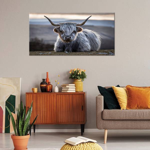 Wandbild Kuh 80 x 40 cm