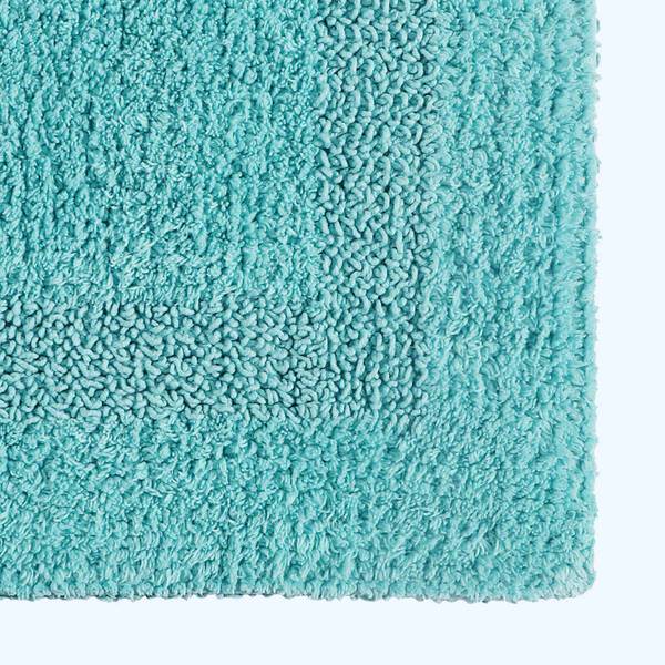 Badematte mit Wende-Design Türkis - 70 x 120 cm