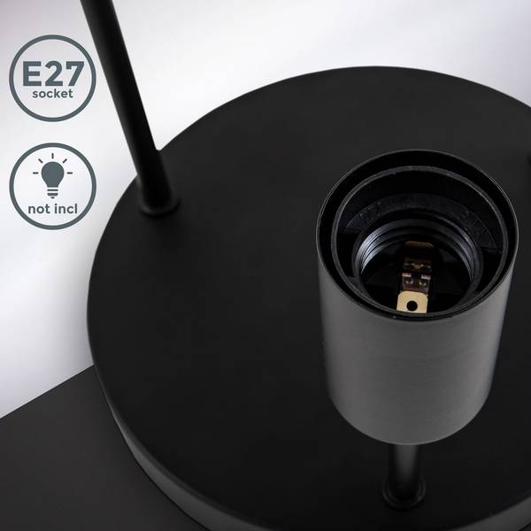 Deckenlampe Retrodesgin BKL1458 Schwarz - ABS - 19 x 31 x 19 cm