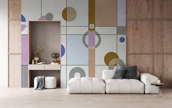 Panorama-Tapete 1987 Multicolor - 288 x 300 x 288 cm