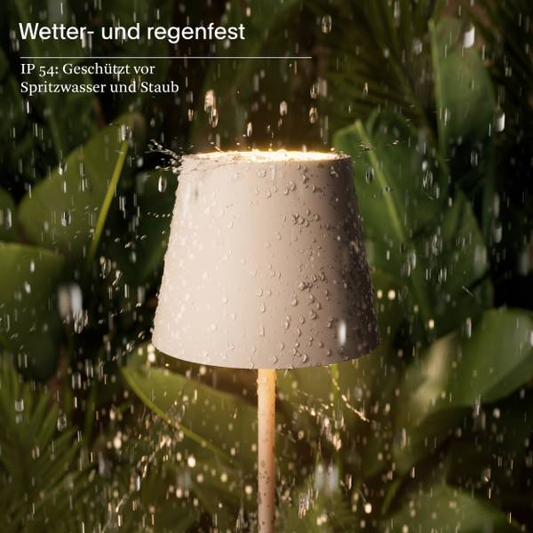 Akku-Tischleuchte Nuindie Beige
