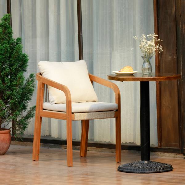 Holzstühlen  DELGADO 2er Set Beige