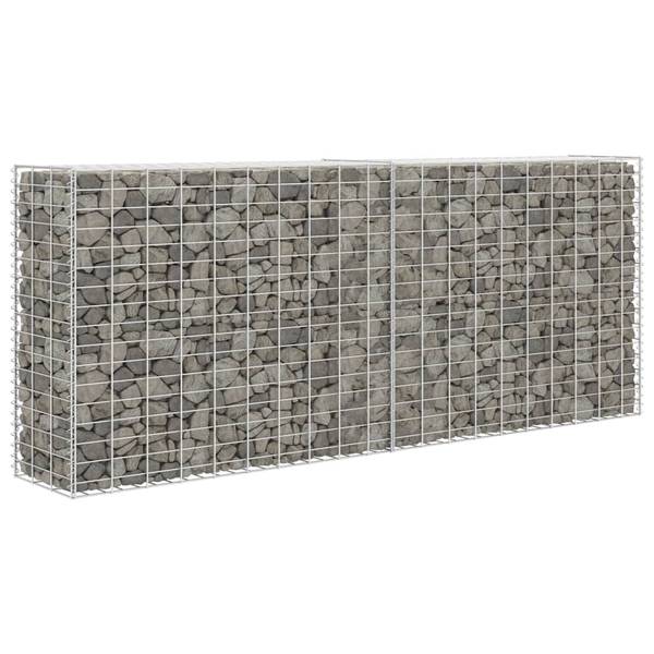 Gabione X7728 Silber - Metall - 30 x 200 x 85 cm
