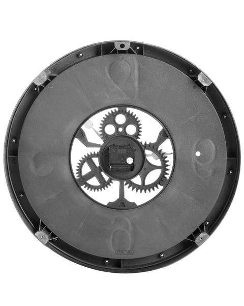 Wanduhr ALBACETE Schwarz - Braun - Kunststoff - 50 x 50 x 5 cm