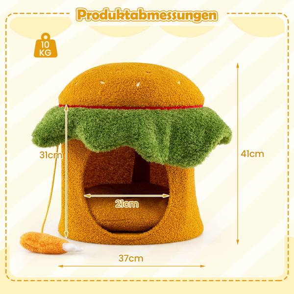 Katzenhaus BH32590 Orange - Holzwerkstoff - 37 x 41 x 37 cm