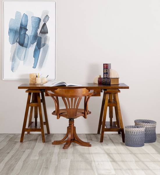 SCHREIBTISCH VERSTELLBARER L 152 cm Braun - Holz teilmassiv - 152 x 78 x 70 cm