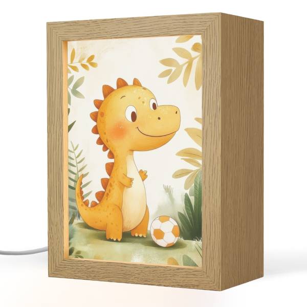 Lampe de Chevet Pour Enfant Dino 15 x 20 cm - Diamètre : 23 cm