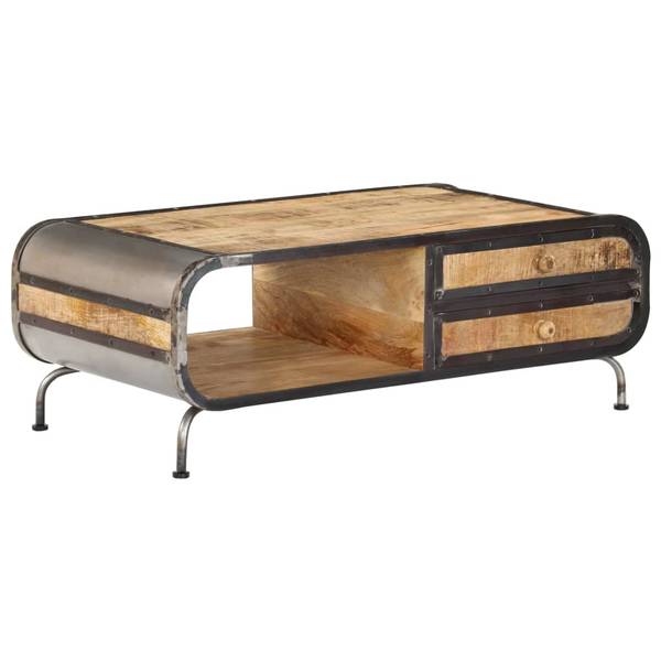 Couchtisch D357 Braun - Massivholz - 50 x 35 x 100 cm