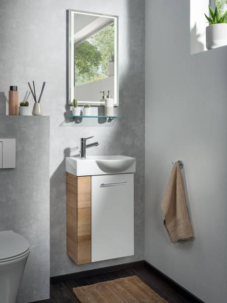 Waschbeckenunterschrank SBC Milano Weiß Weiß - Holzwerkstoff - 60 x 70 x 34 cm