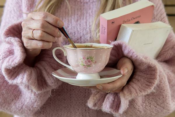 Tasse mit Untertasse Francis&Cups Pink - Porzellan - 14 x 8 x 14 cm