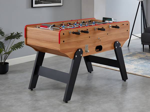 Tischfußball HENRY Beige - Holz teilmassiv - 78 x 96 x 153 cm