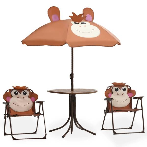 Salon de jardin 3002450  lot de 3 Marron