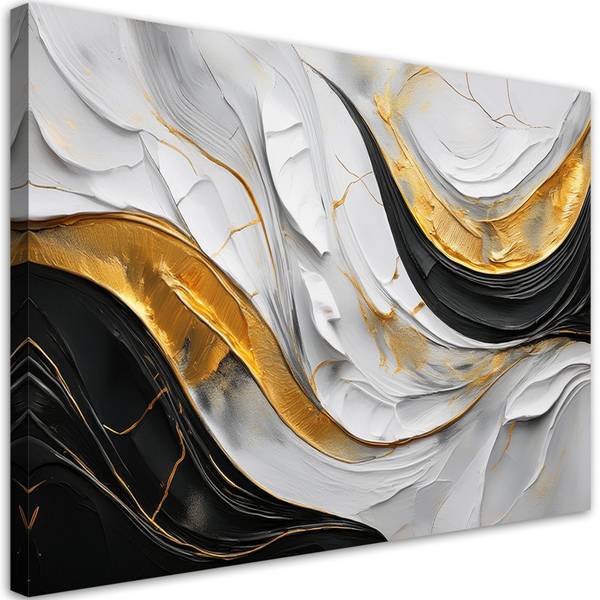 Wandbild wellen abstraktion glamour 60 x 40 cm