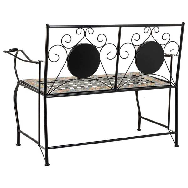 Bank Nomi Schwarz - Metall - 110 x 88 x 50 cm