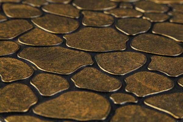 Fußmatte Desert Pebble Braun - Gold - Vinyl - 40 x 1 x 60 cm