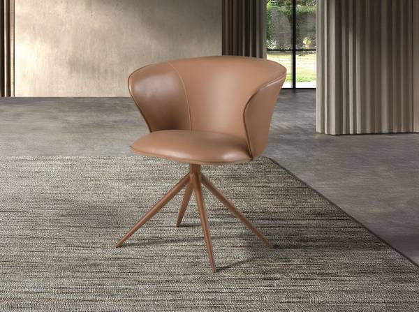 Drehstuhl 4201 Braun - Polyester - Stahl - Vinyl - 65 x 79 x 65 cm